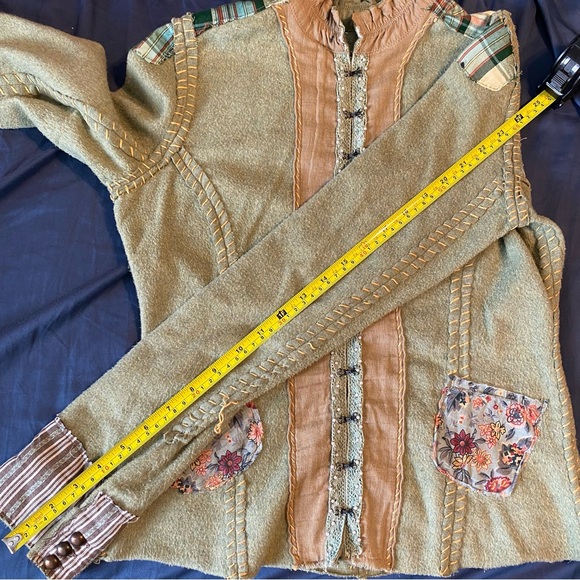 Vintage Free People Reversible Felt Patchwork Coat - Picture 12 of 12